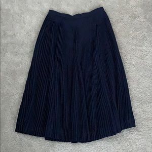 J Crew Pleated Midi Skirt Blue Size 0
